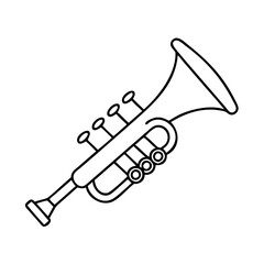 trumpet icon, trumpet vector illustration-simple illustration of trumpet, perfect for trumpet logos and icons