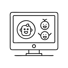 tv with parental controls icon, tv with parental controls vector illustration-simple illustration of tv with parental controls, perfect for tv with parental controls logos and icons