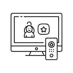tv with parental controls icon, tv with parental controls vector illustration-simple illustration of tv with parental controls, perfect for tv with parental controls logos and icons