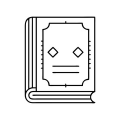 vintage book cover icon, vintage book cover vector illustration-simple illustration of vintage book cover, perfect for vintage book cover logos and icons