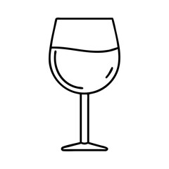 wine glass icon, wine glass vector illustration-simple illustration of wine glass, perfect for wine glass logos and icons