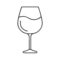 wine glass icon, wine glass vector illustration-simple illustration of wine glass, perfect for wine glass logos and icons