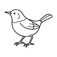 wren icon, wren vector illustration-simple illustration of wren, perfect for wren logos and icons