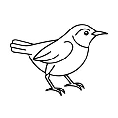 Obraz premium wren icon, wren vector illustration-simple illustration of wren, perfect for wren logos and icons