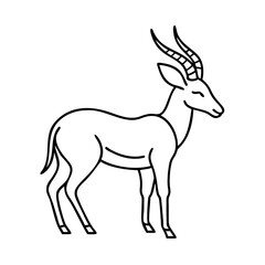 Obraz premium antelope icon, antelope vector illustration-simple illustration of antelope, perfect for antelope logos and icons