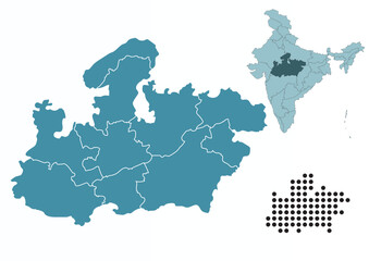 Set maps of Madhya Pradesh state