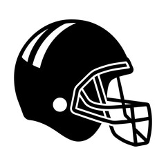 Football Helmet Silhouette vector illustration