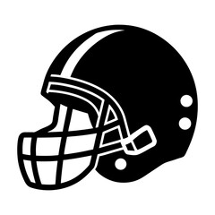 Football Helmet Silhouette vector illustration