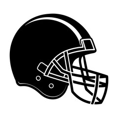 Football Helmet Silhouette vector illustration