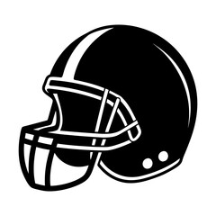 Fototapeta premium Football Helmet Silhouette vector illustration