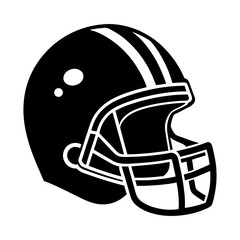 Fototapeta premium Football Helmet Silhouette vector illustration