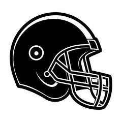 Football Helmet Silhouette vector illustration