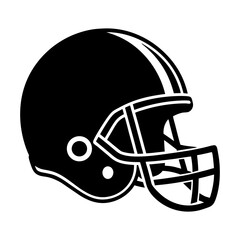 Football Helmet Silhouette vector illustration