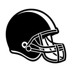 Football Helmet Silhouette vector illustration