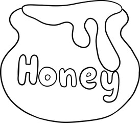 Obraz premium Honey Pot Outline