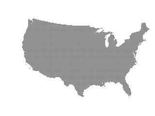 Dotted map of United States XL