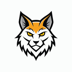 lynx head mascot logo vector art illustration 