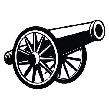 black cannon on wheels clip art preview