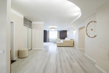 standard interior apartment. living room with sofa