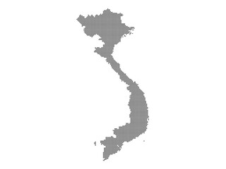 Dotted map of Vietnam XL