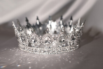 Royal crown for queen and princess, beauty contest.