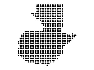 Dotted map of Guatemala Small