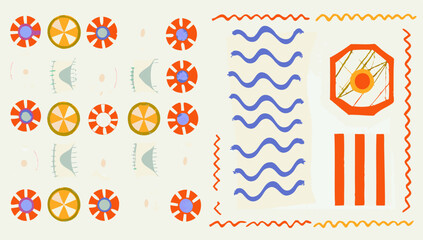 quiet clear blue water surface seamless pattern il.eps