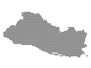 Dotted map of El Salvador Medium