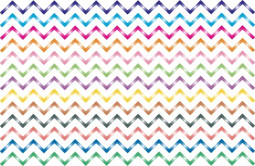 Vibrant And Seamless Zigzag Chevron Pattern Featuring Rainbow Gradient Stripes On A White Background. Ideal For Textile Design, Digital Wallpapers, Wrapping Paper, And Modern Web Design۔
