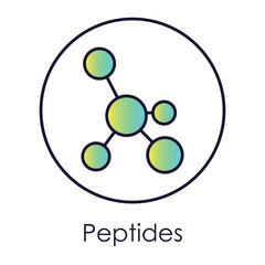 Vector Icon for Peptides in Skincare: Firming and Anti-Aging.