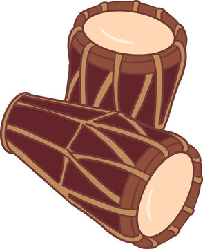 Malayu drum or klong malayu clipart illustration