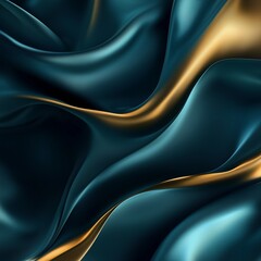 Abstract Teal and Gold Iridescent Luxury Background
