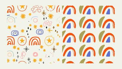 fun colorful seamless pattern collection  creative.eps