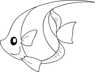 angelfish hand drawn