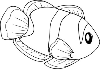 clownfish hand drawn