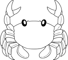 crab hand drawn