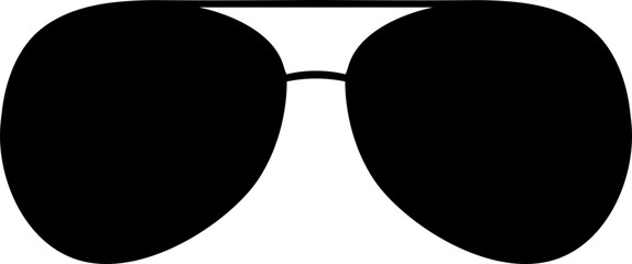 black silhouette of a sunglass isolated 