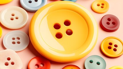 Colorful Shiny Buttons Background Texture