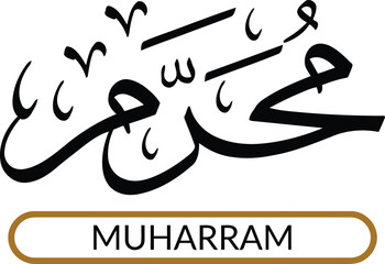 Muharram Islamic Calligraphy Vector – Arabic Typography