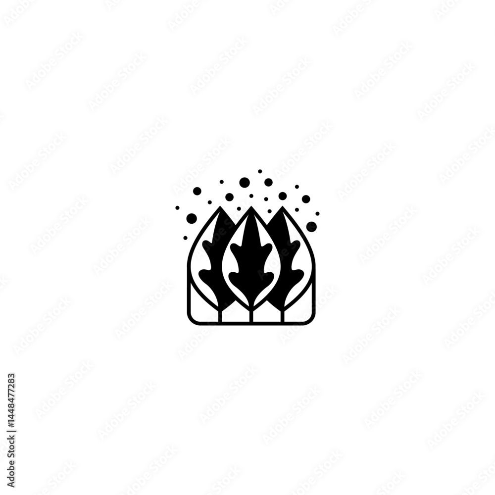 Poster tree logo with oxygen icon element