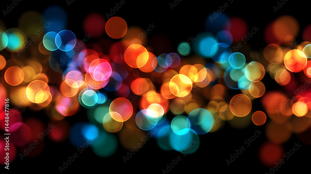 Aufkleber dynamic business concept design with midjourney bokeh light effect in urban environment