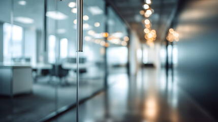 Dynamic office environment with blurred interior contemporary workspace professional atmosphere