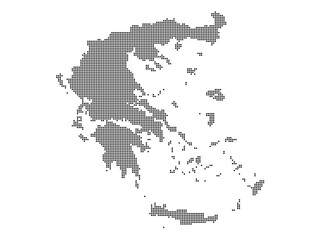Obraz premium Dotted map of Greece Large