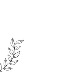 Minimalist Vintage Leaves Decoration Corner