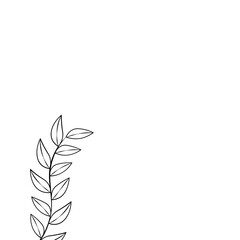 Minimalist Vintage Leaves Decoration Corner