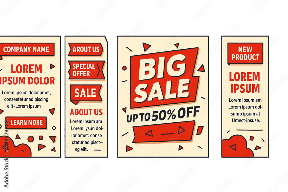 Poster develop a folding brochure design for front and back sides, along with an a4 flyer and a narrow flye