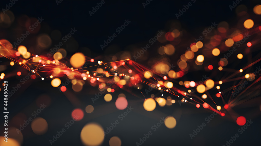 Aufkleber dynamic bokeh light effects for business concept design abstract environment modern style