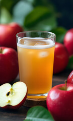 Fototapeta premium Essence of Freshness: Apple and Juice