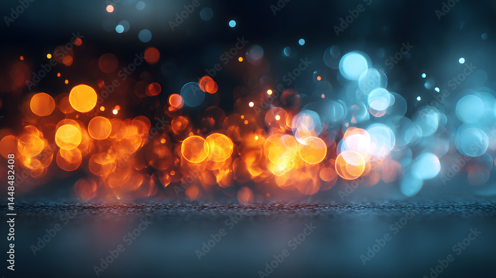 Aufkleber dynamic bokeh light effect for business concept design in a creative workspace environment