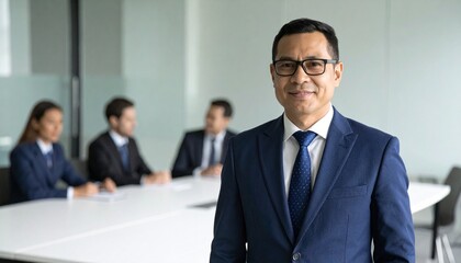 Fototapeta premium Confident Businessman in Modern Office